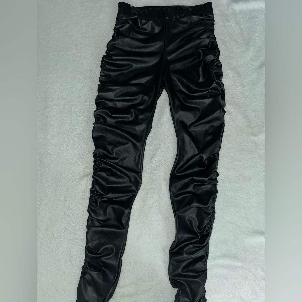 WINDSOR LEATHER BLACK PANTS